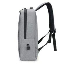 Mochila masculino feminina impermeável com USB cabe notebook - Preto - Visão 5