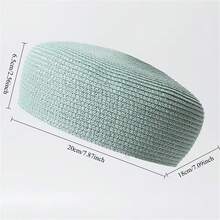 1pc Straw Beret Hat / Lightweight & Comfortable / Multiple Colors Available / Suitable For All Seasons And Outdoor Travel - How Much - View 2
