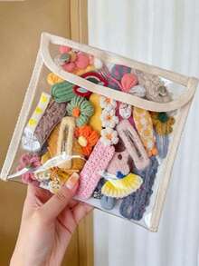 1pc Hair Tie Hair Clip Storage Bag Transparent Hair Accessory Storage Bag - White - View 5