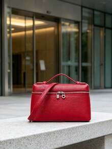 Handbag Minimalist Premium Aesthetic All-Match Decorative Design Bag Suitable For Daily Outings, Shopping, Dating, Gatherings And Multiple Occasions Versatile Durable Practical Carry-On Bag - Red - View 5