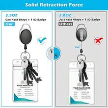 1pc High-Quality Retractable Badge Holder, 360° Rotating, With Belt/Carabiner, Built-In Nylon Cord, Key Ring, Snap Button And PVC Lanyard - Perfect For Organizing Multiple IDs, Cards, Tickets And Cash. Car Accessory, Cute Gothic Y2K Halloween Accessory, Teacher's Day Gift. - Multicolor - View 11