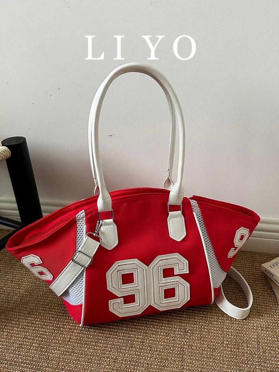 Large Capacity Tote Bag, Fashionable Versatile Commuter Shopping Shoulder Underarm Bag