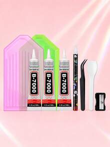 Rhinestone Set, Includes B7000 Glue And Diamond Painting Pen, Flat Back Gemstone DIY Fashion Accessories - View 9