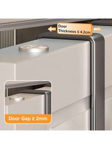 Carbon Steel Door Hook - Heavy Duty Metal Multi-Purpose Towel Rack | Space-Saving Vertical Design Storage Hook Rack | Bathroom Door Hook Towel Rack, Titanium, No Drilling Required, Suitable For Bedroom, A Good Choice For Storage Tools - Multicolor - View 10