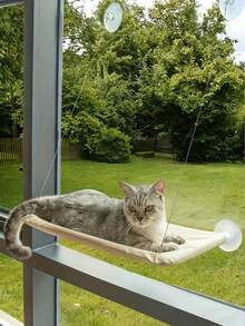 1pc Comfortable Cat Window Hammock, Easy To Install Cat Bed Cat Supplies, Provides A Relaxing Resting Place For Your Cat, Suitable For Cats Up To 15kg - one-size - View 5