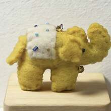 Handmade Felt Elephant Cartoon Animal Plush Doll Pendant Keychain Bag Charm Decoration - Multicolor - View 3