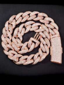 1pc 20MM Long Clasp Cuban Chain Hip Hop Personalized Daily Wear DIY Jewelry - Engraved Long Buckle - View 5