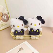 SANRIO 1Pc Cute Hello Kitty Plush Bag Charm Keychain, Classic Cartoon Doll Pendant, Soft Stuffed Ornament For Backpack Bag Decor, Gift Option - Multicolor - View 3
