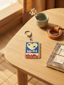 1pc/8pcs K-Pop EN-HYPEN Members Aesthetic Acrylic Keychains, Member Series Stamp Design, Rectangular Pattern Pendant, Backpack And Car Key Accessory, K-Pop Fan And ENGENE Fan Gift - Multicolor - View 8