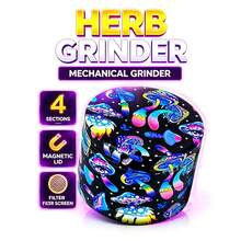 Premium Zinc Alloy Grinder - 50mm UV Printed Pattern, High-Efficiency Spice Grinder, Vanilla Crusher, Suitable For Daily Use, Exquisite Gift For Men And Women, Christmas Gift Choice, Best Gift Option - View 1