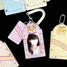 1pc Cute Polka Dot Bear Series Card Holder, Polka Dot Bear Star Card Clip, K-Pop Animal Image Photo Card Protective Sleeve, FEINIBOOK, Idol Photo Card Storage, Concert Support, PU Material, Suitable For 3-3.5 Inch Mini Photo Cards, Photo Cards, Korean Idol Small Card Storage, Can Be Used As Keychain, Bag Pendant, Etc. - Card Sleeve - View 4
