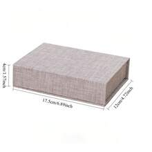 Magnetic Fabric Storage Box, Suitable For Photo Albums, Letters And Small Items, Decorated In Book Shape, Can Store Jewelry, Watches, Handmade Crafts, Durable Desktop Organizer Box, Suitable For Living Room And Study - Multicolor - View 3