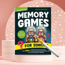1 Book Memory Word Search Puzzle Book: Thick 21*14cm Size, Perfect Gift For Memory Word Search, Perfect Gift Choice For Good Friends, An Educational Game Suitable For Elderly People. Single-Sided Thick Pages, Exercises Brain Focus, Gift For Couples And Friends, Suitable For Halloween, Christmas, Valentine's Day, Thanksgiving, Easter, New Year And Other Holiday Activities, Perfect Picture Book Choice For Warm Family Interaction - Word Search Coloring Book / Educational Picture Book / Holiday Gift - View 4