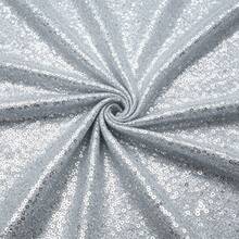 1pc Silver Sequin Tablecloth, Shiny Rectangular Table Cover, Suitable For Wedding, Birthday Party, Dessert Table, Banquet, Holiday Event Decoration. Silver Sequin Tablecloth, Used For Party Decoration, Available All Year Round - Silver - View 6