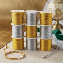 DIY金屬珠,適用於製作髮夾、珠寶編織、造型、花卉金屬線纏繞、線藝手工 - 珠寶線 - 查看 2