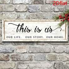 This Home, Our Warm Moments - Wooden Decorative Sign, Home Decor, Farmhouse Style Inspirational Art, Multi-Functional Room Decoration, English Text, Christmas And Holiday Gift - Rose Gold - View 1