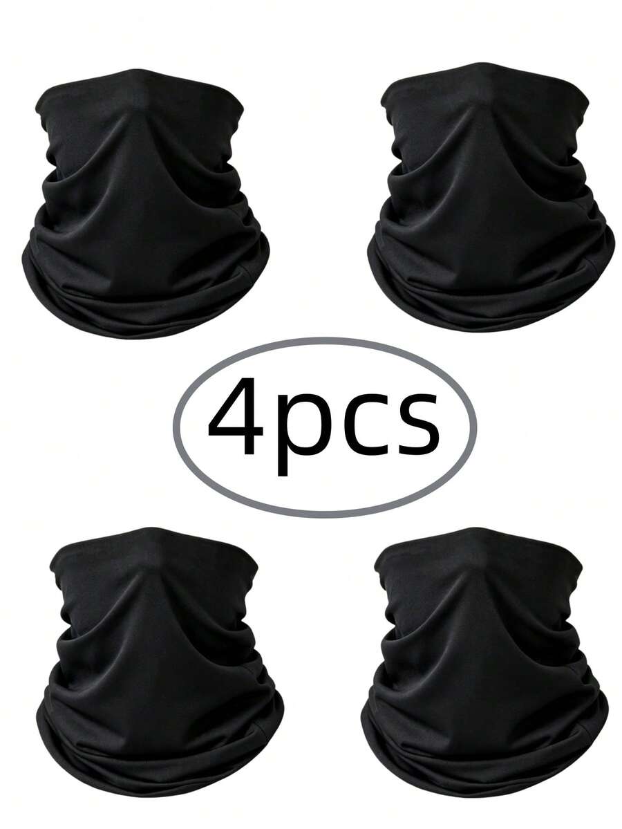 4pcs Neck Gaiter Face Mask Scarf