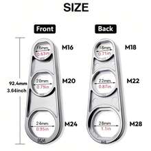 1pc Faucet Aerator Wrench, Multi-Purpose Faucet Aerator Key, 6 Sizes 16/18/20/22/24/28mm, Sink Aerator Removal Tool, Suitable For Kitchen Bathroom Faucet Parts Repair Wrench - 1pc - View 4