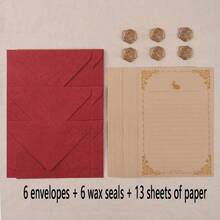 Este set de sobres incluye sobres color borgoña, papelería con estampado de conejo y sellos de cera. Perfecto para cartas de amor escritas a mano, tarjetas de cumpleaños y cartas cuidadosamente empaquetadas. Estos sobres son el regalo perfecto para la familia, amigos y seres queridos. - A - Ver 13