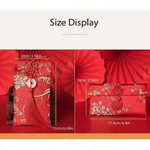 1 buah Amplop Uang Sutra Merah, Tas Kemasan Hadiah, Amplop Uang Tahun Baru, Festival Musim Semi, Amplop Surat Undangan, Cocok untuk Natal, Halloween, Pernikahan dan Berbagai Hari Raya (Model Acak) Amplop Merah - Rectangle - View 11