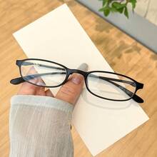 1pc Women's Rectangular Small Frame Non-Prescription Glasses, Daily Outfit Accessory, Back To School Essential - Multicolor - View 8