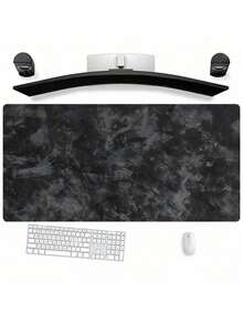 Large Black Textured Gaming Mouse Pad, XL Non-Slip Gaming Desk Mat, Keyboard And Mouse Pad, Suitable For Work, Gaming, Office And Home Desk Mat - Mouse Pad - View 3