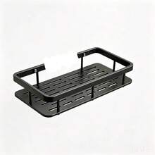 1pc Aluminum Bathroom Storage Rack, Towel Rack, Wall-Mounted Organizer, Suitable For Shampoo And Cosmetics, Shower Caddy, Kitchen Sink Organizer - Multicolor - View 12