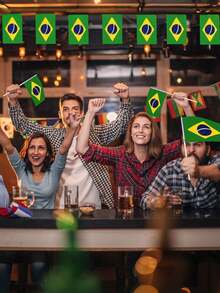 Brazil Flag Brazil Mini Chain Flag World Mini Flag Suitable For Party Events Classroom Conference Room Sports Events Garden Festival Grand Opening Bar Sports Club Celebration - Multicolor - View 7