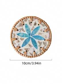 1pc/2pcs Lightweight Luxury Woven Colorful Shell Coasters, Natural Pearl Mother-Of-Pearl Heat Resistant Insulation Pads, Anti-Scald Tea Cup & Teapot Mats, Exquisite Home Tabletop Decor, Suitable For Coffee Tables, Kitchen Dining Tables, Party Table Decorations - Multicolor - View 23