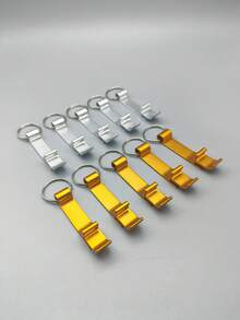 10/6/5/1pc Multifunctional Keychain Bottle Opener, Minimalist Industrial Style, Solid Color Matte Metal Finish, Long Curved One-Piece Design, Integrated Stamped Bottle Opening + Hanging Ring Design, Open Beer And Soda, Portable Key Pendant, Outdoor Portable Tool, Bar And Home Accessory, Promotional Gift, Car Accessory, Kitchen Accessory, Kitchen, Christmas, Camping, Home, Wedding, Halloween - Multicolor - View 23