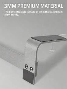 1pc Aluminum Alloy Laptop Stand, Ergonomic Detachable Laptop Riser, Silver And Black Optional - View 4