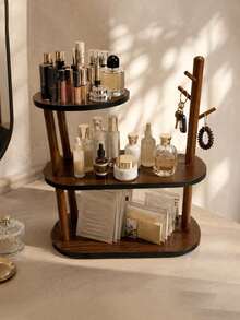 1pc Desktop Storage Rack, Skincare & Makeup Organizer, Kitchen Cup Holder, Coffee Mug Rack, Suitable For Living Room, Kitchen, Bedroom, Can Store Jewelry, Cosmetics, Spices And Tableware - Multicolor - View 6
