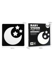 Black & White Flash Cards For Newborns, Visual Stimulation Cards For 0-36 Months Babies, Colorful Tracking Cards, Educational Cognitive Cards - Multicolor - View 6