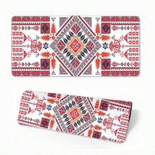 1pc Bright Geometric Pattern Rubber Mouse Pad - Perfect For Gaming And Office, Suitable For Desktop/Laptop, Red/White/Black Color, Desk Mouse Pad - Multi-color - View 5