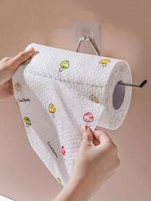 Washable Kitchen Paper Towels, Disposable Cleaning Wipes, Strong Absorbency, Non-Greasy, Roll Format, Random Pattern, Suitable For Kitchen, Car, Living Room, Bathroom, Bedroom And Other Places, Kitchen Cleaning Essential - A - View 7