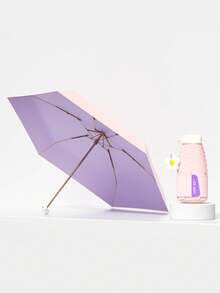 Mini Folding Travel Umbrella, Fiberglass Ribs, UPF 50+ UV Protection, Mini Pocket Rain Umbrella Sun Umbrella, Lightweight And Portable, Fits In Handbag, Coating, Colorful Fabric, Includes Daisy Charm, Suitable For Men, Women And Children - A - View 14