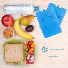 4-Pack/Reusable Ice Packs - Ultra-Thin, Long-Lasting And Reusable Cooling Pads - Perfect For Insulated Lunch Boxes, Breast Milk Storage And Keeping Food Fresh For Hours - Blue - View 7