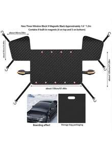 1PC Car Snow Cover Winter Sun Shade Car Sun Visor Car Sunshade Thickened Snow Cover Car Cover - A - View 4