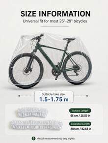 1/3/5/10pcs Road Vehicle Protective Cover, High Transparency Material Doesn't Block Color, Elastic Closure Quick Wear, Fits Road Vehicles, Mountain Bikes And Various Cycling Gear, Portable Transparent Bicycle Cover - Bicycle Transparent Cover - View 10