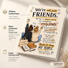 Includes Envelope And Greeting Card; A Fun Card For A Best Friend-Perfect For Birthdays Or Friendship Day; A Thoughtful Gift For A Female Bestie; Flat Note Card Suitable For Special Occasions. - A - View 3