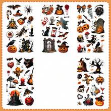 5PCS Transparent Original Halloween PET Stickers - Halloween Waterproof DIY Scrapbooking Material Stickers - A - View 6