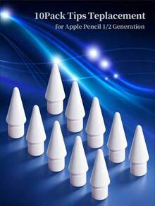 5/10/20pcs White Touch Pen Replacement Tips For Apple Pencil 1st And 2nd Generation, Spare Replacement Tips, Pen Accessories - White - View 4