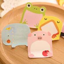 5/10/20 Pcs/Set Cute Cartoon Animal Pattern Memo Pads, Creative Upright Sticky Notes, 20 Sheets Per Pad, Total 100 Sheets, Christmas Gift Or Prize - Multicolor - View 1