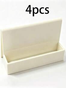 4pcs, Minimalist Single Layer Business Card Holder, Creative Desktop Card Storage Box, Desktop Vertical Triangle Business Card Holder - Set - View 8