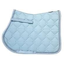 TGW RIDING High-Gloss Chain Jewelry Saddle Pad, Combining Exceptional Durability With Luxurious Design, Ideal For Discerning Riders. Featuring Tough Outer Material And Cool, Dry Lining. - Light Grey - View 3