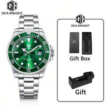 SEA KNIGHT Top Man Men's Business Fashion Steel Band Watch, Rotating Bezel, Luminous, Date Display, 3Bar Waterproof, Quartz Watch - One Size Fits All - View 15