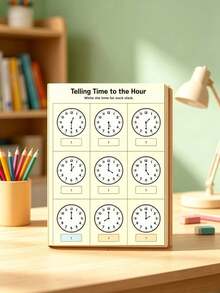 This Time Matching Clock Practice Book Is Specially Designed For Young Elementary School Children, Making It A Highly Practical Early Education Tool For Learning To Tell Time. With Numerous Cute Clock Faces, It Can Also Train Observation, Concentration, And Hand-Eye Coordination Skills. It's Perfect For Home Early Education And Enlightenment Practice, Allowing Children To Learn While Playing And Easily Master The Skill Of Telling Time. - Multicolor - View 7