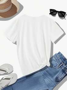 Women T-Shirts - White (Printed Pattern) Pack Of 1 - View 4