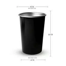 Outdoor Camping Stainless Steel Coffee Cup, Camping Water Cup, Tea Cup, Portable 350ML Wide Mouth Cup, Stackable Storage - Multicolor - View 8