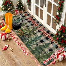 1/2/3pcs Christmas Theme Kitchen Rugs, Flannel Kitchen Mats, Soft Comfortable Absorbent Non-Slip Machine Washable With Non-Slip Backing, Multi-Functional Home Floor Mats For Doorway, Living Room, Patio, Bedroom, Kitchen, Dining Room, Laundry Room, Bathroom, Entryway, Holiday Christmas Decor Mat - Multicolor - View 13